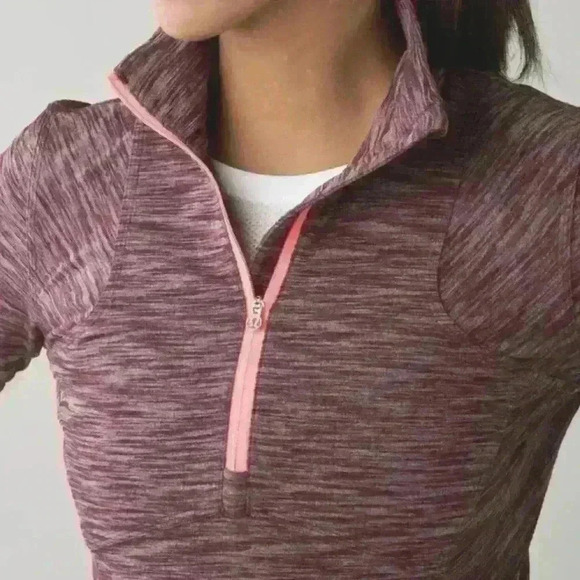 Lululemon Kanto Catch Me Half Zip Heathered Bordeaux Drama Pullover - Picture 2 of 10